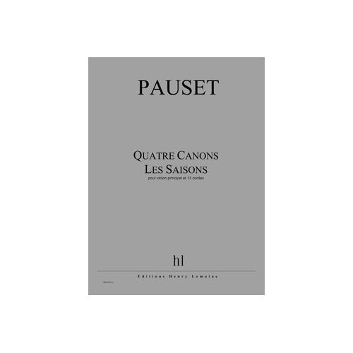 JOBERT Pauset - Canons (4) - Les Saisons - Violon Principal et 13 Cordes