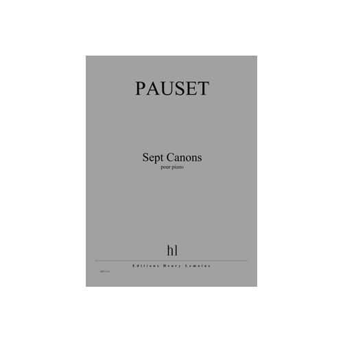PAUSET BRICE - CANONS (7) - PIANO
