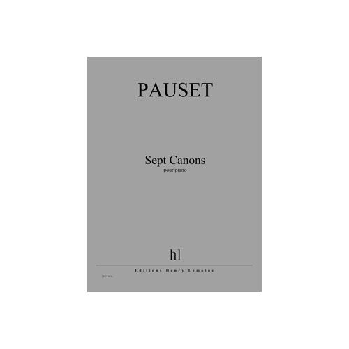 JOBERT Pauset - Canons (7) - Piano