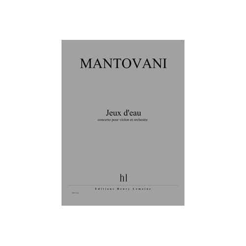 MANTOVANI - JEUX D'EAU - CONCERTO POUR VIOLON ET ORCHESTRE