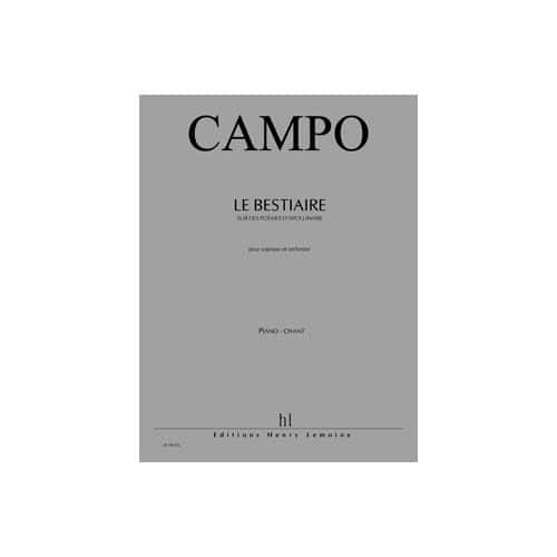  Campo Regis - Le Bestiaire - Soprano Et Piano