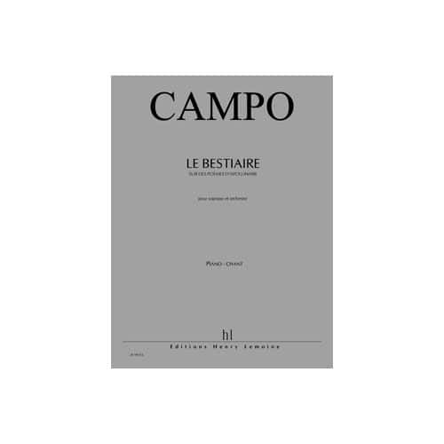 CAMPO REGIS - LE BESTIAIRE - SOPRANO ET PIANO