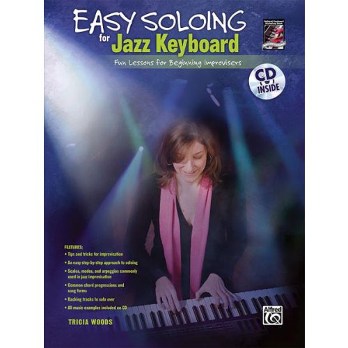 ALFRED PUBLISHING WOODS TRICIA - EASY SOLOING JAZZ KEYBOARD + CD - ELECTRONIC KEYBOARD
