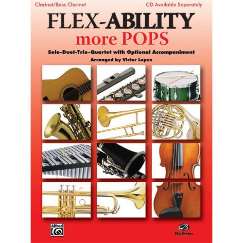 ALFRED PUBLISHING LOPEZ VICTOR - FLEX-ABILITY: MORE POPS - CLARINET AND PIANO
