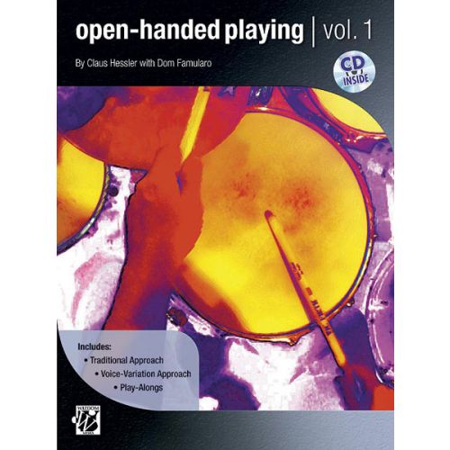 ALFRED PUBLISHING HESSLER AND FAMULARO - OPEN HANDED PLAYING 1 + CD - DRUM
