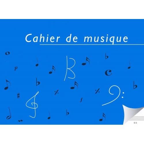 CAHIER DE MUSIQUE 6 PORTEES