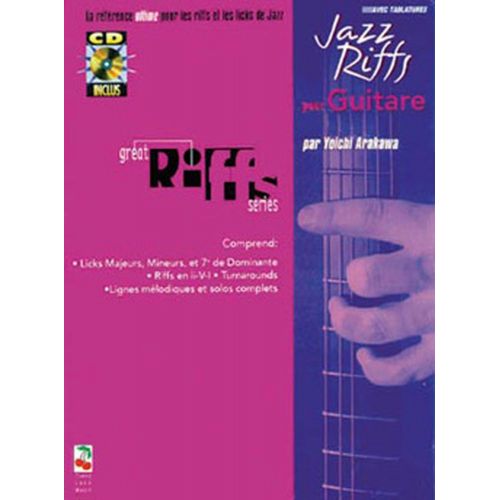 PAUL BEUSCHER PUBLICATIONS ARAWKAWA YOICHI - JAZZ RIFFS FOR GUITAR + CD - GUITARE