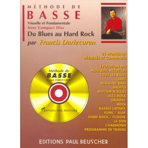 PAUL BEUSCHER PUBLICATIONS DARIZCUREN FRANCIS - MÉTHODE DE GUITARE BASSE + CD