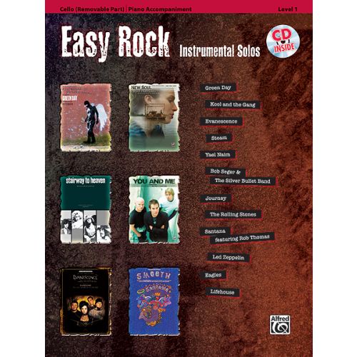 EASY ROCK INSTRUMENTALS + CD - CELLO SOLO