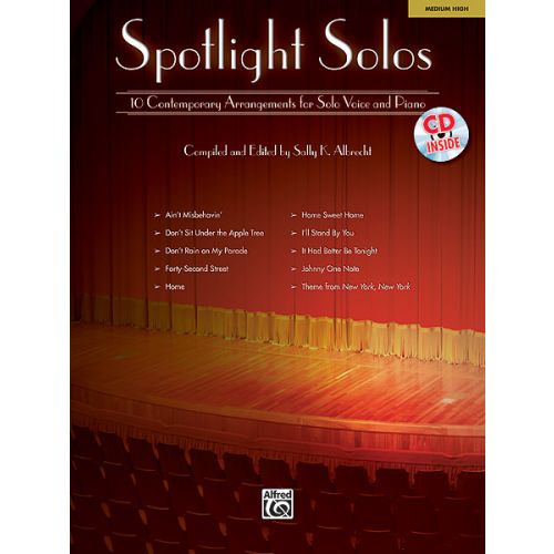 ALBRECHT SALLY - SPOTLIGHT SOLOS + CD - VOICE AND PIANO