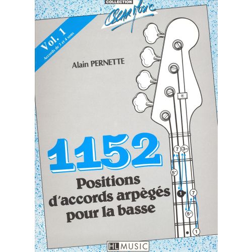 LEMOINE PERNETTE ALAIN - 1152 POSITIONS D'ACCORDS N°1 - GUITARE BASSE