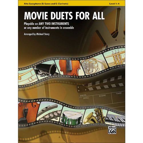 ALFRED PUBLISHING Story Michael - Movie Duets For All - Alto Saxophone
