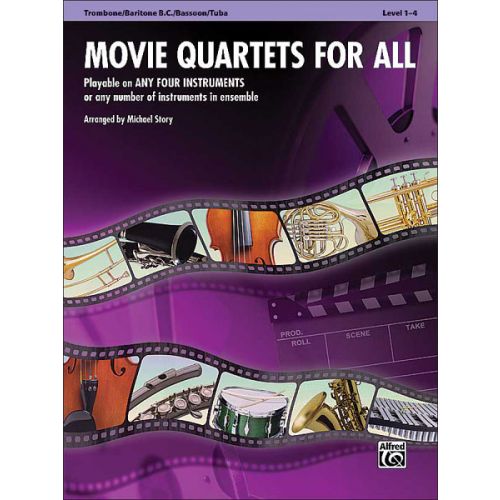 ALFRED PUBLISHING STORY MICHAEL - MOVIE QUARTETS FOR ALL - TROMBONE
