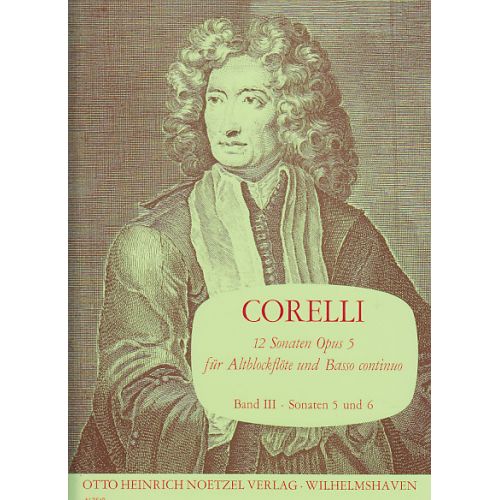 HEINRICHSHOFEN CORELLI A. - 12 SONATEN OP. 5 6 VOL 3 - FLUTE A BEC ALTO ET BC