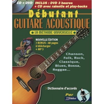 JJREBILLARD REBILLARD - DEBUTANT GUITARE ACOUSTIQUE + CD ET DVD