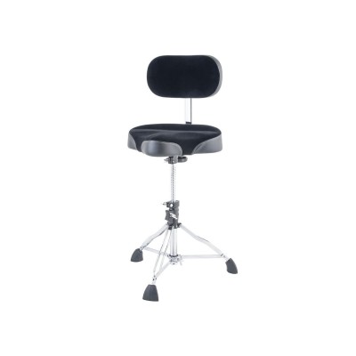 PSN-12MB - SEAT WITH BACKREST - BLACK/GREY FABRIC SEAT - DOUBLE BASE