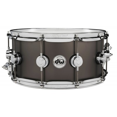 DW DRUM WORKSHOP SATIN BLACK OVER BRASS 14x6,5