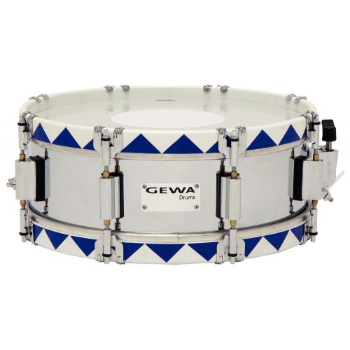 GEWA HISTORIC - MARCHING SNARE DRUM - 14" x 5" - BLUE ZIGZAG