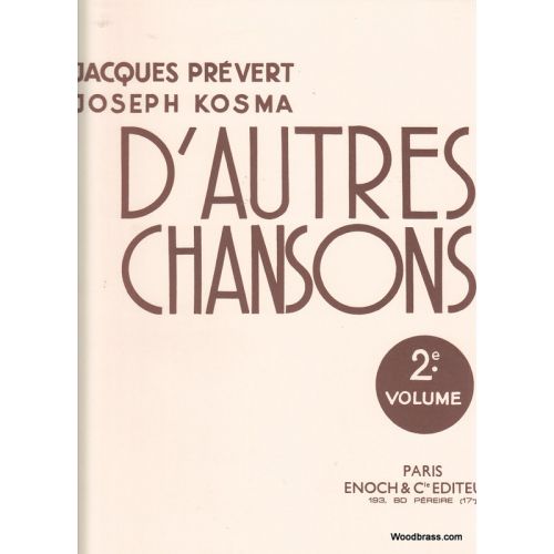 PREVERT / KOSMA - D'AUTRES CHANSONS VOL.2