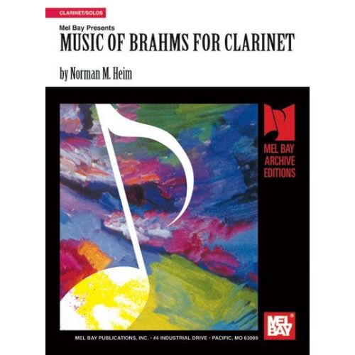 MEL BAY MUSIC OF BRAHMS FOR CLARINET - CLARINET