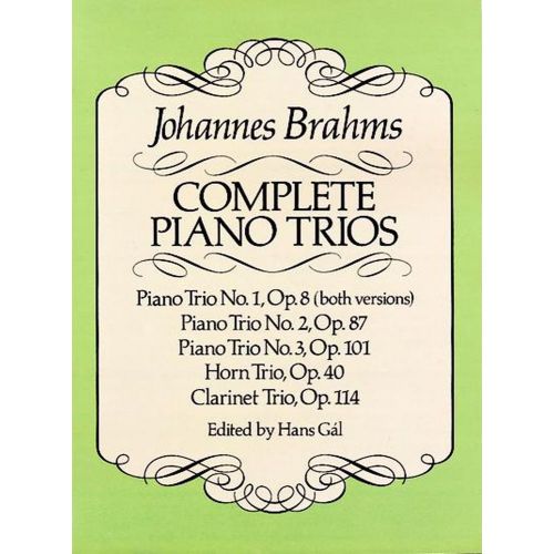 DOVER BRAHMS J. - COMPLETE PIANO TRIOS