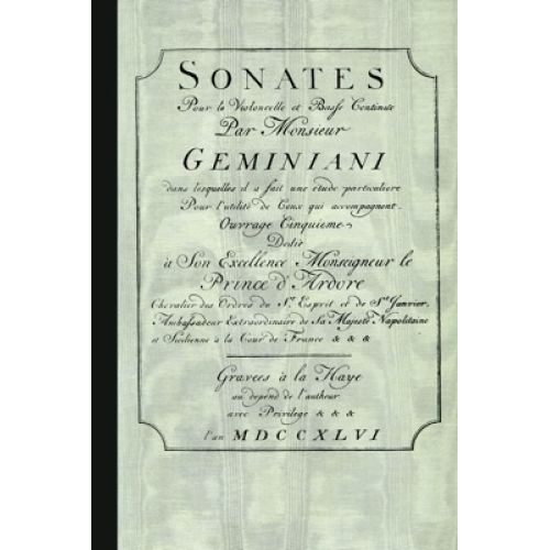  Geminiani - Sonate Pour Le Violoncelle Et Basse Continue 