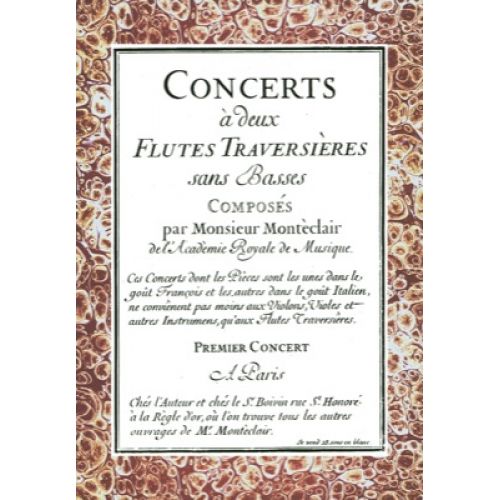  Monteclair M. - Concerts A Deux Flutes Traversieres