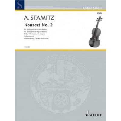 STAMITZ ANTON - CONCERTO N2 FA MAJEUR - ALTO & PIANO