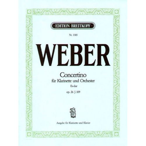 EDITION BREITKOPF WEBER C.M.V. - CONCERTINO ES-DUR OP. 26