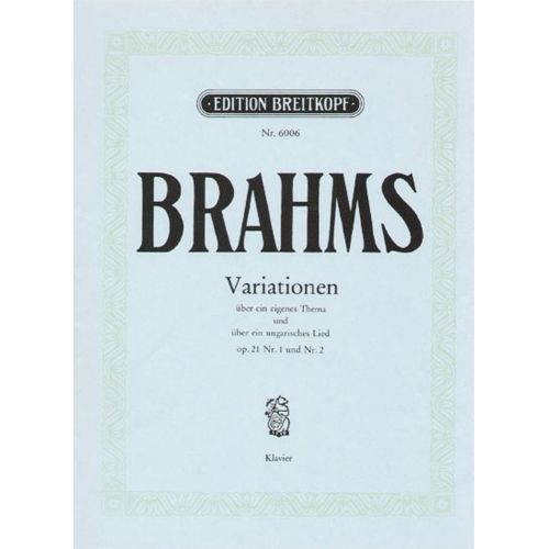 BRAHMS JOHANNES - VARIATIONEN OP. 21 - PIANO