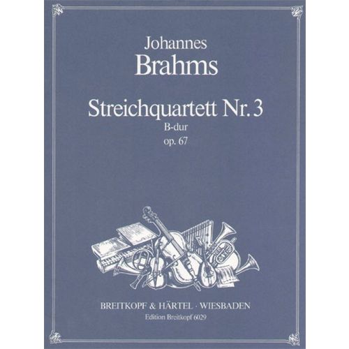 EDITION BREITKOPF BRAHMS J. - STREICHQUARTETT B-DUR OP. 67