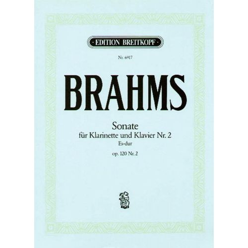 EDITION BREITKOPF BRAHMS J. - SONATE OP. 120/2 EN MIB MAJEUR - CLARINETTE, PIANO