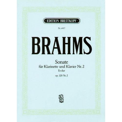 EDITION BREITKOPF Brahms J. - Sonate Op. 120/2 En Mib Majeur - Clarinette, Piano