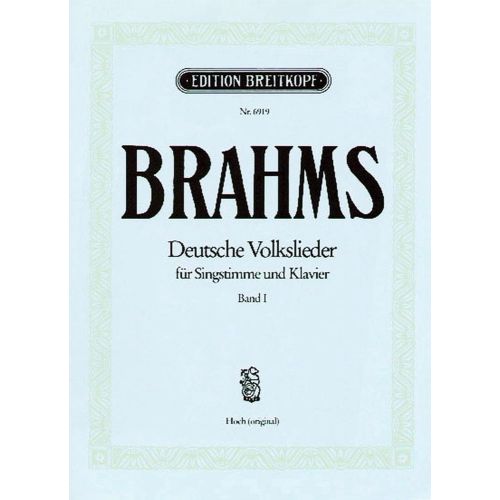 EDITION BREITKOPF BRAHMS J. - DEUTSCHE VOLKSLIEDER, BAND 1