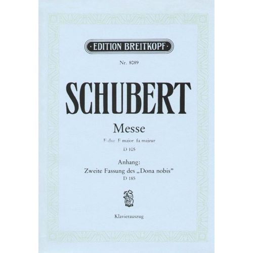  Schubert Franz - Messe F-dur D 105 - Piano