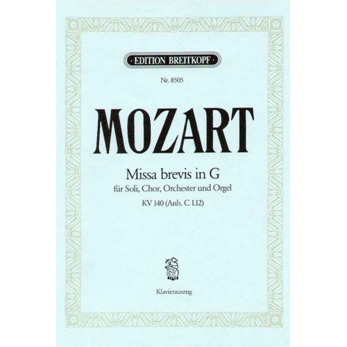 MOZART WOLFGANG AMADEUS - MISSA BREVIS IN G KV140(C1.12) - PIANO
