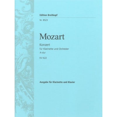 MOZART WOLFGANG AMADEUS - KLARINETTENKONZERT A-DUR KV622 - CLARINET, PIANO