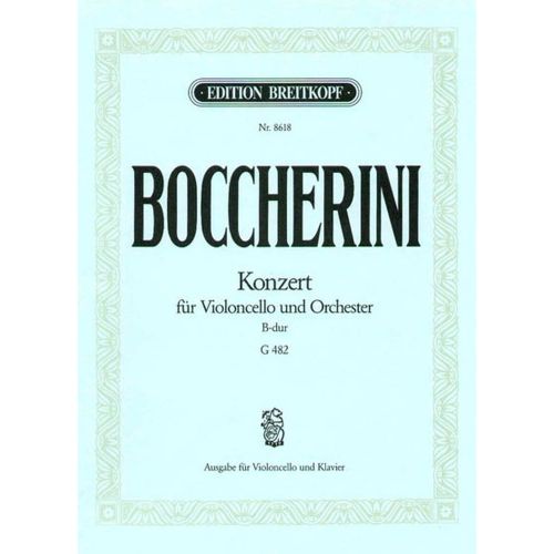EDITION BREITKOPF BOCCHERINI L. - VIOLONCELLOKONZERT B-DUR