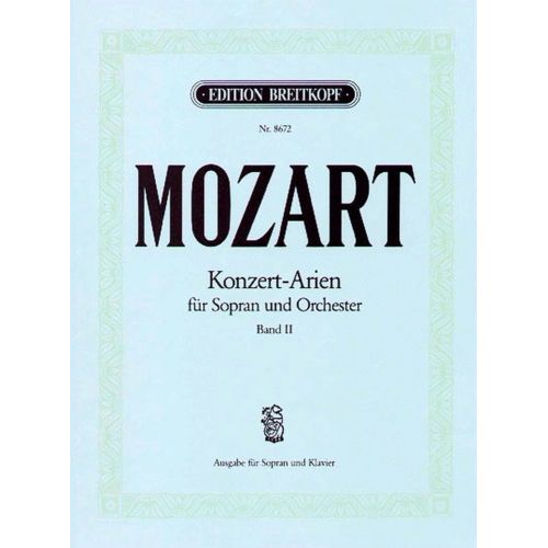 EDITION BREITKOPF MOZART W.A. - KONZERTARIEN FUR SOPRAN BD. 2