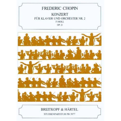 EDITION BREITKOPF CHOPIN FREDERIC - KLAVIERKONZERT 2 F-MOLL OP.21 - PIANO, ORCHESTRA