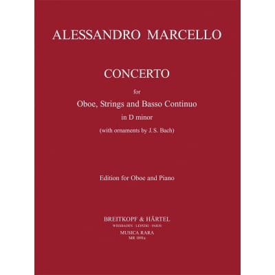 MARCELLO ALESSANDRO - CONCERTO EN RE MINEUR - HAUTBOIS & PIANO