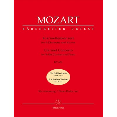 BARENREITER MOZART W.A. - CONCERTO EN LA MAJEUR KV 622 - CLARINETTE SIb, PIANO 