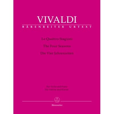 VIVALDI ANTONIO - LE QUATTRO STRAGIONI / DIE VIER JAHRESWEITEN OP.8, NR. 1-4 - VIOLIN, STREICHER, BA