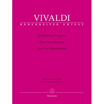 VIVALDI ANTONIO - THE FOURS SEASONS, OP.8, NR. 1-4 - VIOLIN, STRINGS, BASSO CONTINUO