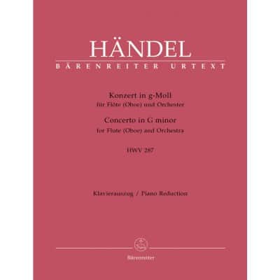 HANDEL G.F. - KONZERT G-MOLL HWV 287 - FLUTE (HAUTBOIS) and PIANO