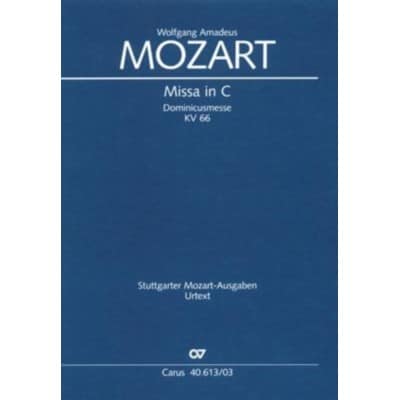 MOZART W.A. - MISSA C MAJOR KV 66 - REDUCTION PIANO 