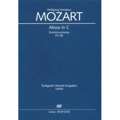 MOZART W.A. - MISSA C MAJOR KV 66 - REDUCTION PIANO 