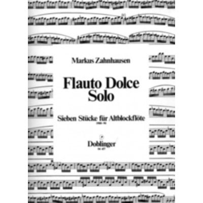 ZAHNHAUSEN MARKUS - FLAUTO DOLCE SOLO