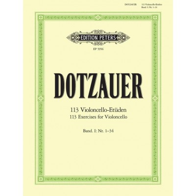 EDITION PETERS Dotzauer Friedrich - 113 Exercices Vol.1 (N° 1-34) - Violoncelle