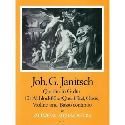 Janitsch J. G. - Quadro in G-Dur - Altblockflöte oder Querflöte, Oboe, Violine und Bc.